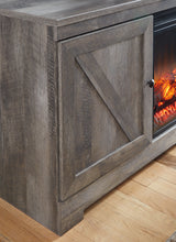 Wynnlow Gray 63" TV Stand with Electric Fireplace from Ashley Furniture - Luna Furniture