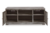 Wynnlow Gray 63" TV Stand with Electric Fireplace from Ashley Furniture - Luna Furniture