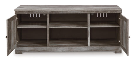 Wynnlow Gray 63" TV Stand with Electric Fireplace from Ashley - Luna Furniture