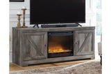 Wynnlow Gray 63" TV Stand with Electric Fireplace from Ashley Furniture - Luna Furniture