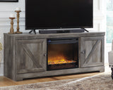 Wynnlow Gray 63" TV Stand with Electric Fireplace from Ashley Furniture - Luna Furniture