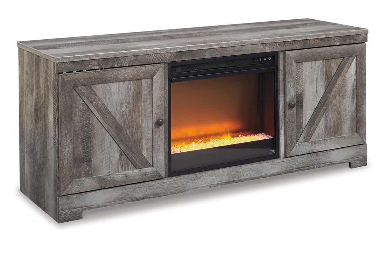 Wynnlow Gray 63" TV Stand with Electric Fireplace from Ashley Furniture - Luna Furniture