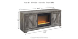 Wynnlow Gray 63" TV Stand with Electric Fireplace from Ashley Furniture - Luna Furniture