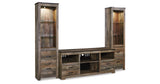 Trinell Brown 3-Piece Entertainment Center from Ashley Furniture - Luna Furniture
