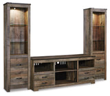 Trinell Brown 3-Piece Entertainment Center from Ashley Furniture - Luna Furniture