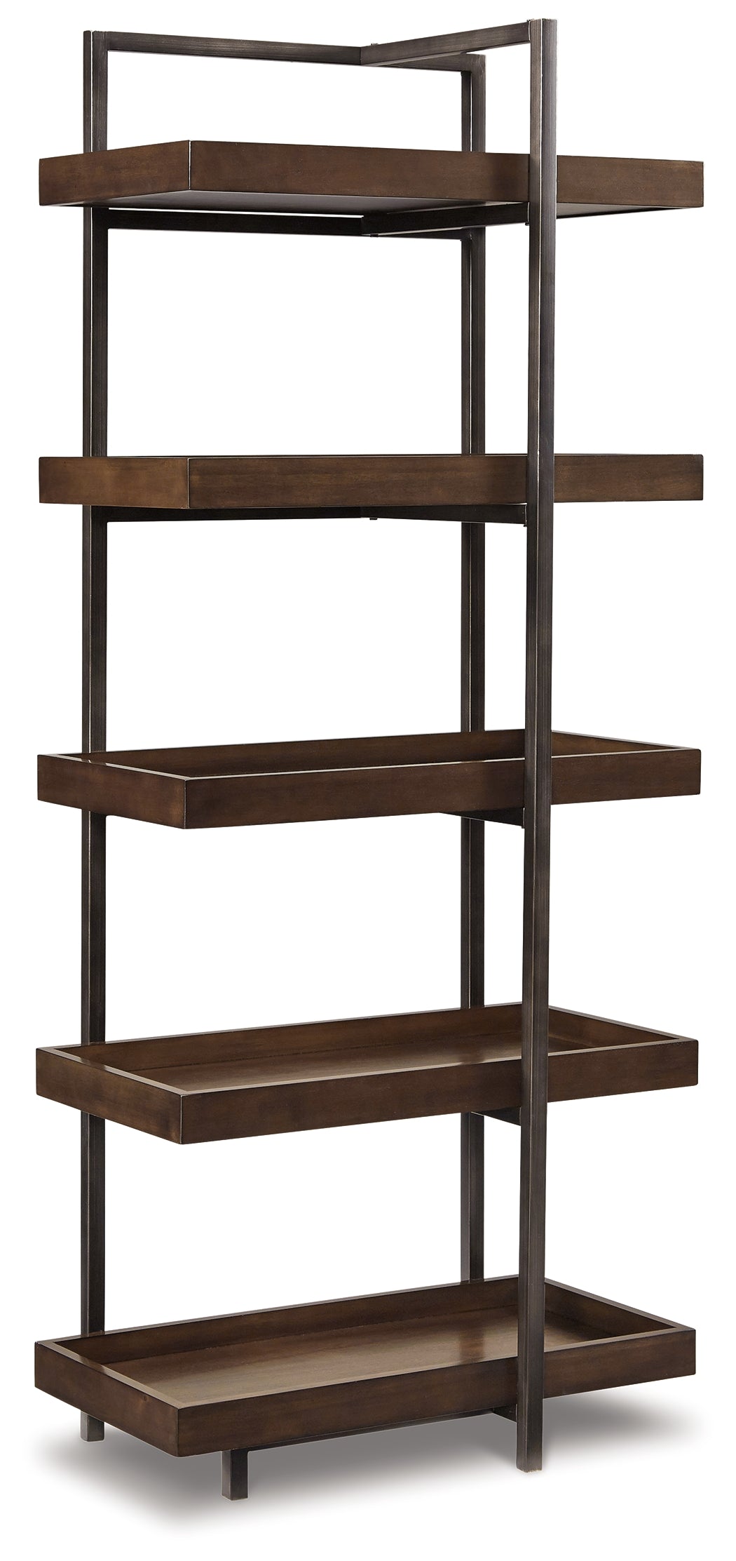 Starmore Brown/Gunmetal 3-Piece Wall Unit with Electric Fireplace from Ashley Furniture - Luna Furniture