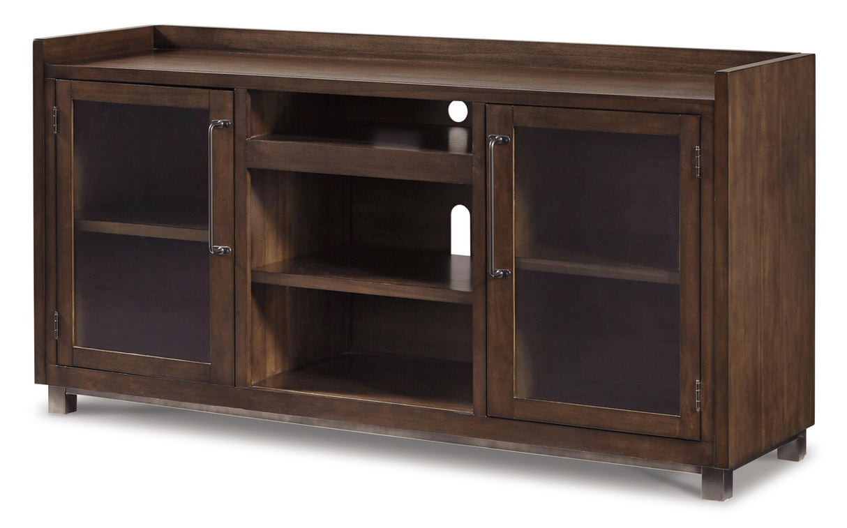 Starmore Brown 70" TV Stand with Electric Fireplace from Ashley - Luna Furniture
