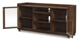 Starmore Brown 70" TV Stand with Electric Fireplace from Ashley Furniture - Luna Furniture