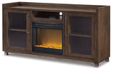 Starmore Brown 70" TV Stand with Electric Fireplace from Ashley - Luna Furniture