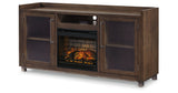 Starmore Brown/Gunmetal 3-Piece Wall Unit with Electric Fireplace from Ashley Furniture - Luna Furniture