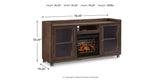 Starmore Brown 70" TV Stand with Electric Fireplace from Ashley Furniture - Luna Furniture