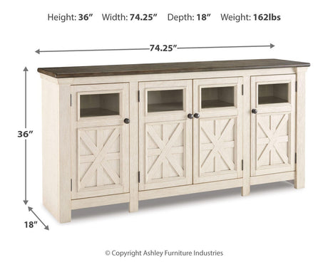 Bolanburg Two-tone 74" TV Stand from Ashley Furniture - Luna Furniture