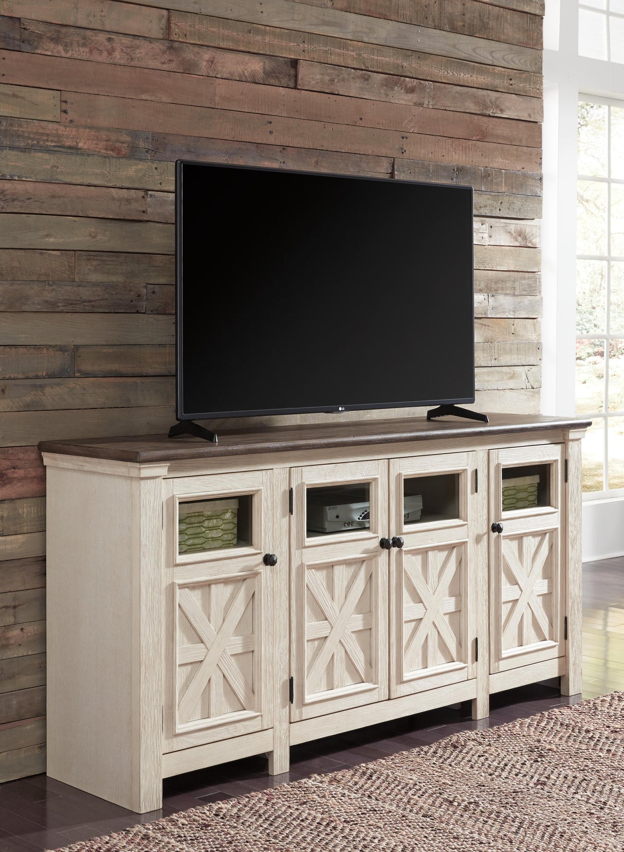 Bolanburg Two-tone 74" TV Stand from Ashley Furniture - Luna Furniture