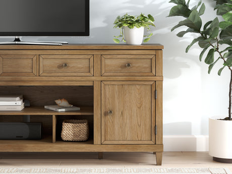 Sharlance Light Brown 81" TV Stand from Ashley - Luna Furniture
