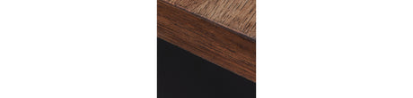 Wildenauer Brown/Black 76" TV Stand with Electric Fireplace from Ashley - Luna Furniture