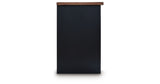 Wildenauer Brown/Black 76" TV Stand with Electric Fireplace from Ashley Furniture - Luna Furniture