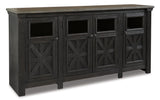 Tyler Creek Black/Gray 74" TV Stand from Ashley - Luna Furniture