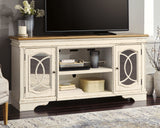 Realyn Chipped White 74" TV Stand from Ashley - Luna Furniture