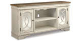 Realyn Chipped White 74" TV Stand from Ashley Furniture - Luna Furniture