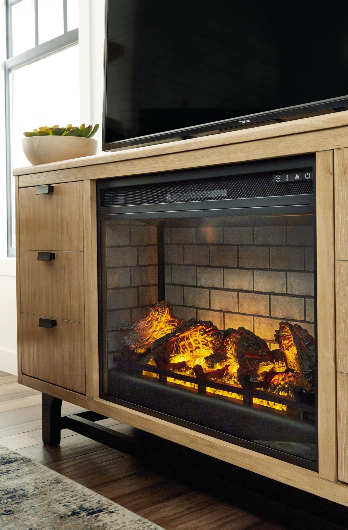 Entertainment Accessories Black Electric Infrared Fireplace Insert from Ashley Furniture - Luna Furniture