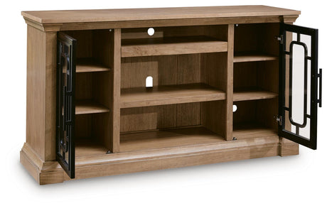 Wittenmyer Natural/Black 72" TV Stand from Ashley - Luna Furniture