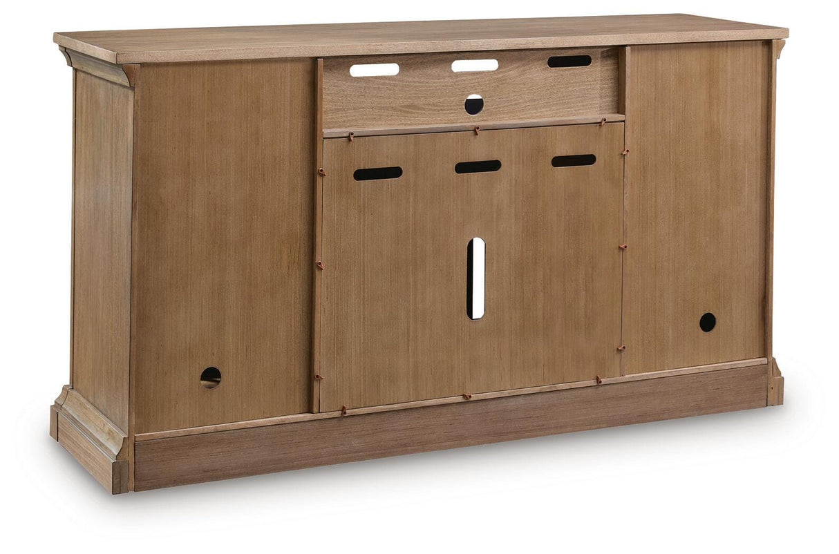 Wittenmyer Natural/Black 72" TV Stand from Ashley - Luna Furniture