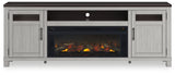 Darborn Gray/Brown 88" TV Stand with Electric Fireplace from Ashley Furniture - Luna Furniture
