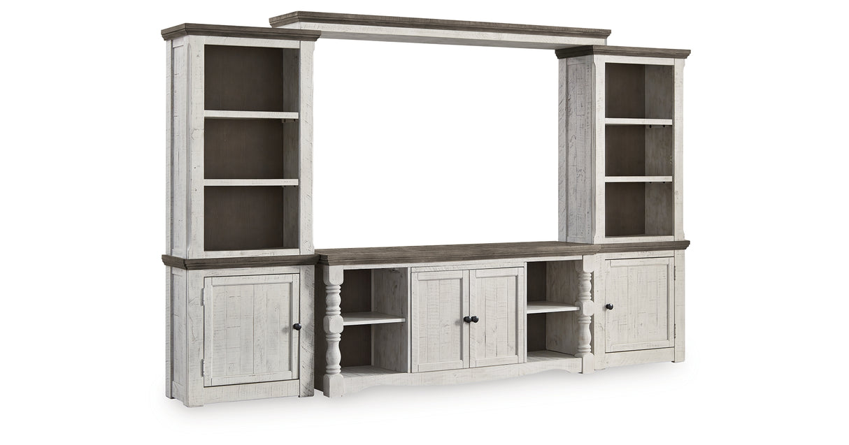 Havalance Two-tone 4-Piece Entertainment Center from Ashley Furniture - Luna Furniture