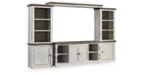 Havalance Two-tone 4-Piece Entertainment Center from Ashley Furniture - Luna Furniture