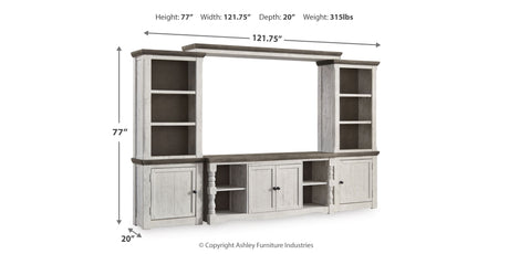 Havalance Two-tone 4-Piece Entertainment Center from Ashley - Luna Furniture