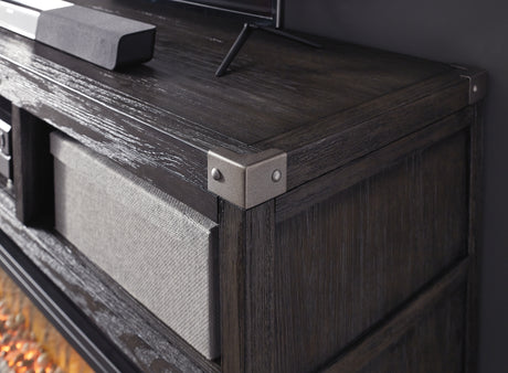 Todoe Gray 65" TV Stand from Ashley - Luna Furniture