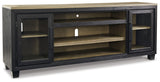 Foyland Black/Brown 83" TV Stand from Ashley Furniture - Luna Furniture