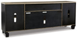 Foyland Black/Brown 83" TV Stand from Ashley Furniture - Luna Furniture