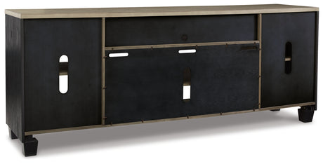 Foyland Black/Brown 83" TV Stand from Ashley - Luna Furniture