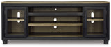 Foyland Black/Brown 83" TV Stand from Ashley Furniture - Luna Furniture