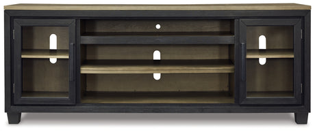 Foyland Black/Brown 83" TV Stand from Ashley - Luna Furniture