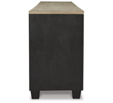 Foyland Black/Brown 83" TV Stand from Ashley Furniture - Luna Furniture