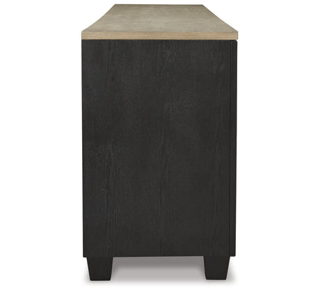 Foyland Black/Brown 83" TV Stand from Ashley - Luna Furniture