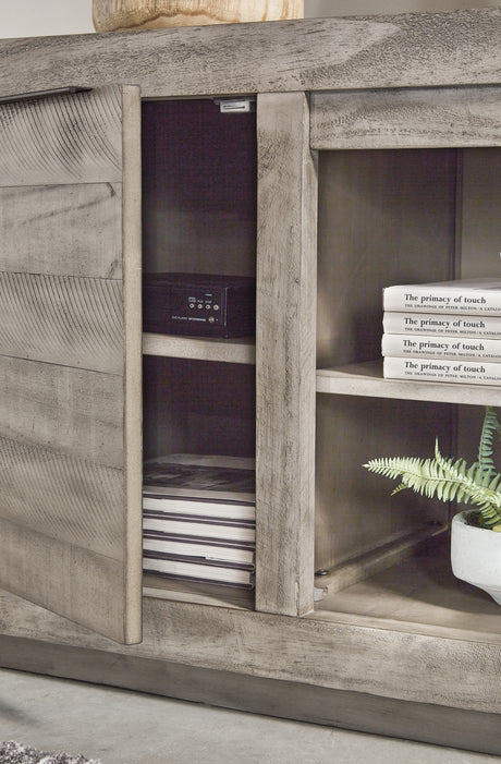 Naydell Gray 92" TV Stand from Ashley - Luna Furniture