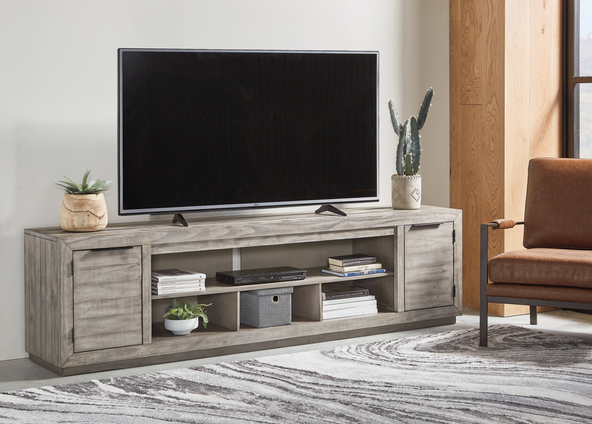 Naydell Gray 92" TV Stand from Ashley - Luna Furniture