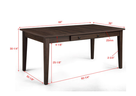 Wagner Brown Dining Table with Storage from Crown Mark - Luna Furniture