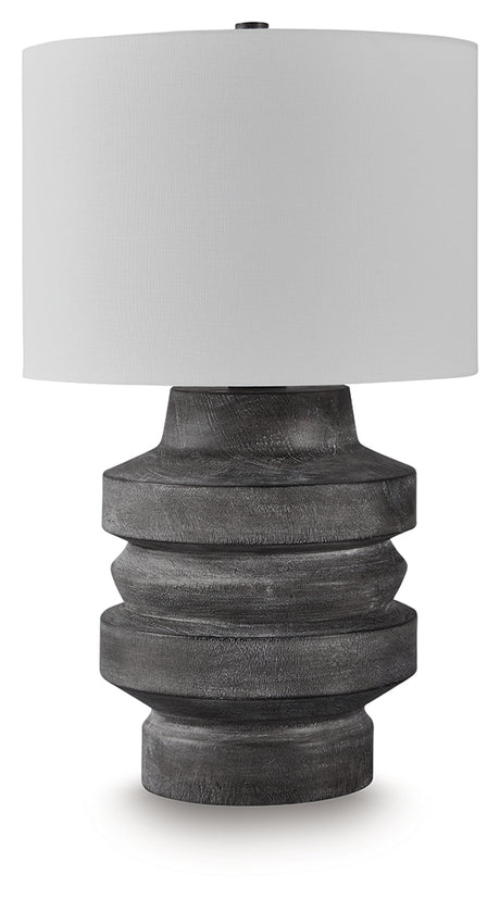 Wahida Distressed Black Table Lamp from Ashley - Luna Furniture