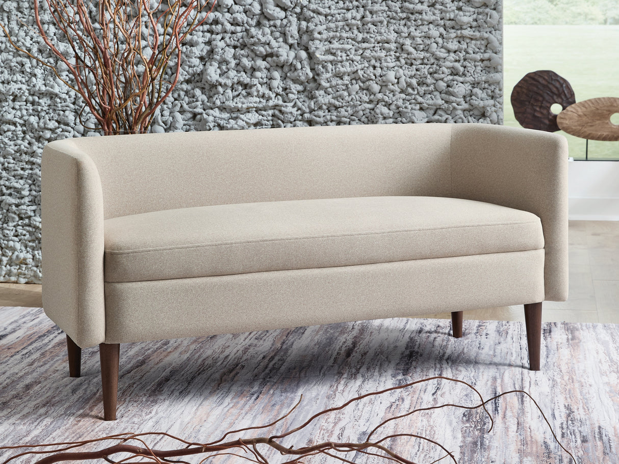 Wainner Beige Accent Bench from Ashley - Luna Furniture