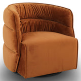Walden Burnt Orange Velvet Swivel Chair from Ashcroft Furniture - Luna Furniture