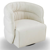 Walden Cream Velvet Swivel Chair from Ashcroft Furniture - Luna Furniture
