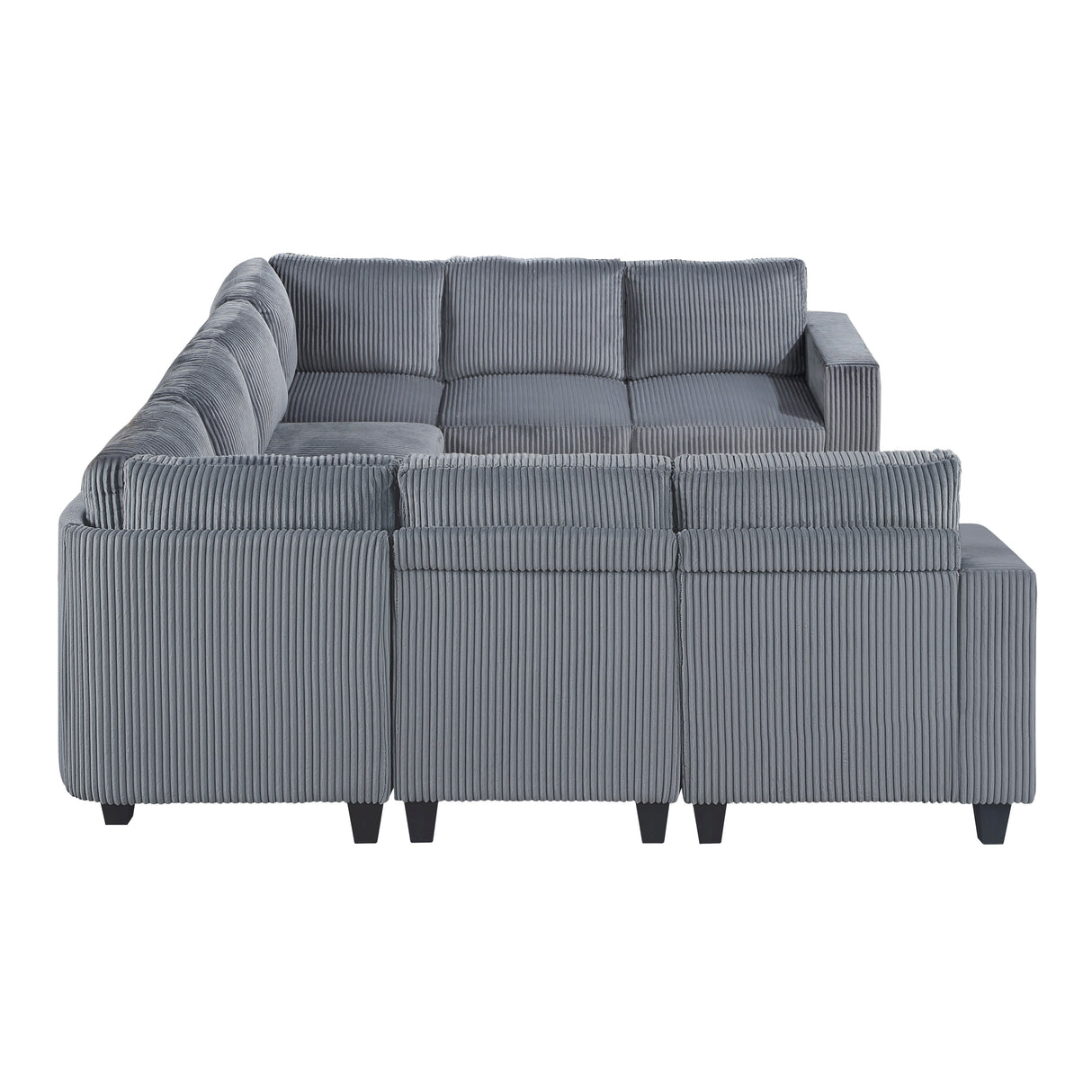 9650NDG*8SC (8)8-Piece Sectional with Storage, Storage Pouches and Charging Ports from Homelegance - Luna Furniture
