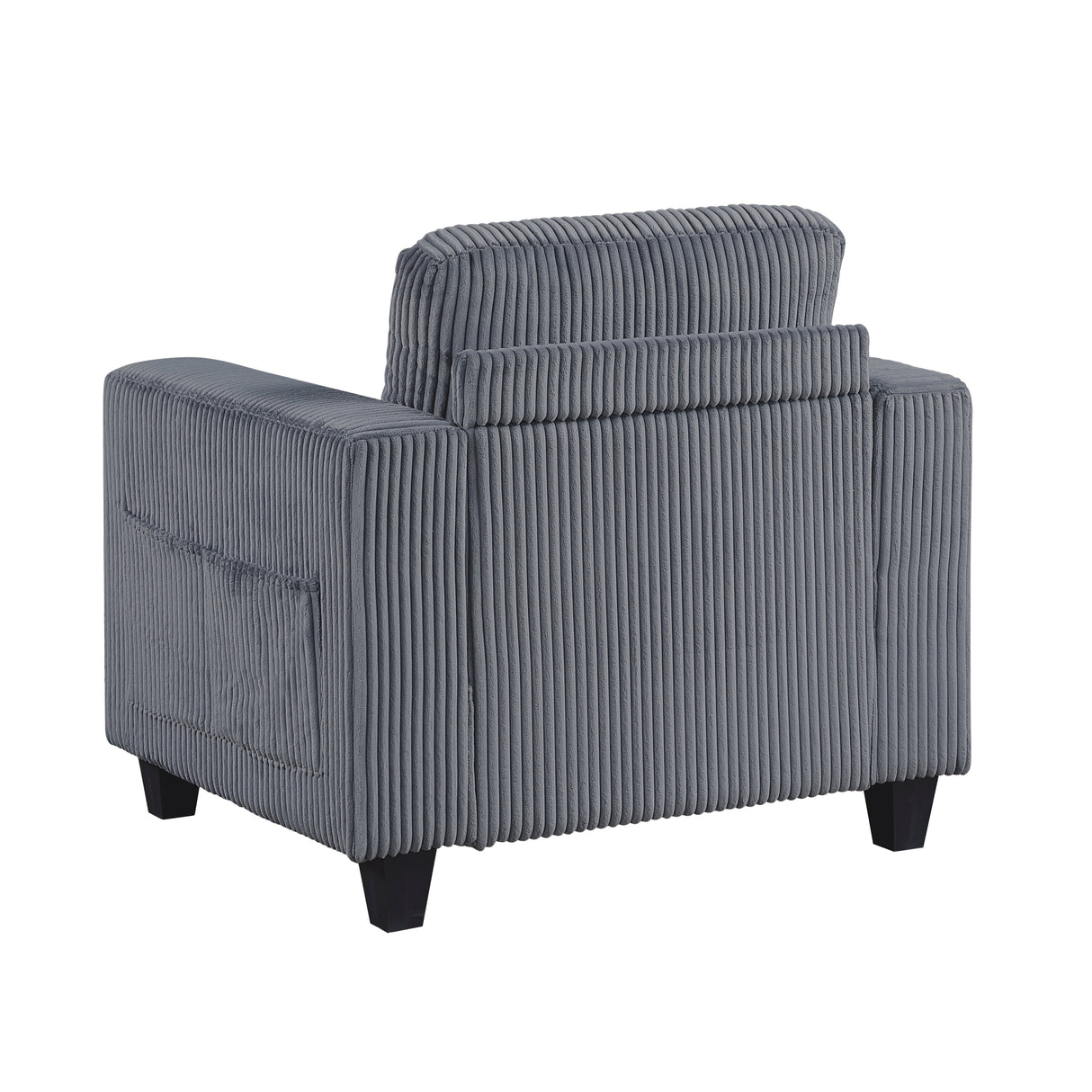 Walterboro Dark Gray Chair with Storage Pouches from Homelegance - Luna Furniture