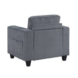 Walterboro Dark Gray Chair with Storage Pouches from Homelegance - Luna Furniture