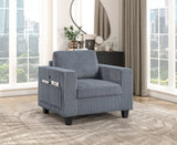 Walterboro Dark Gray Chair with Storage Pouches from Homelegance - Luna Furniture