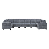 Walterboro Dark Gray Modular Sectional with Storage, Side Pockets & Charging Ports from Homelegance - Luna Furniture
